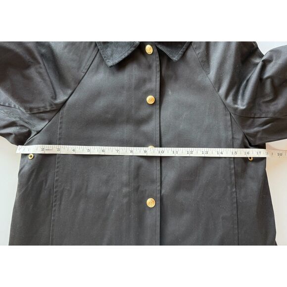 NWT J.Crew Women's Petite Long Barn Jacket in Black Waxed Cotton Twill Size XXSP - Picture 15 of 16